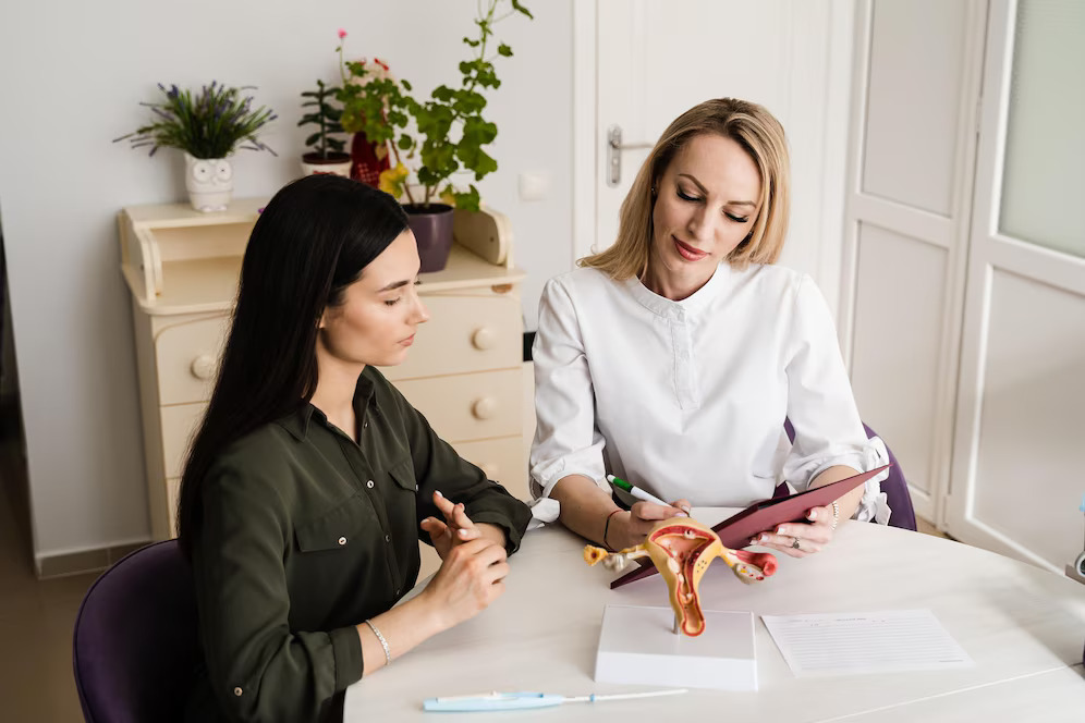 consultation-with-gynecologist-discussion-reproductive-health-woman-gynecology-clinic-gynecologist-asks-young-girl-about-menstrual-cycle-writes-down-information-questionnaire